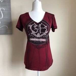 Crash And Burn Vintage V-Neck Tee